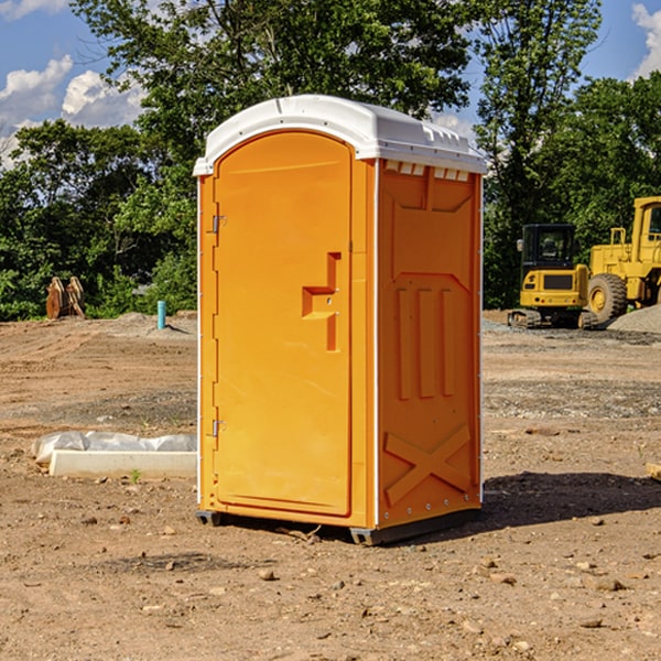 how often are the porta potties cleaned and serviced during a rental period in Harding MN